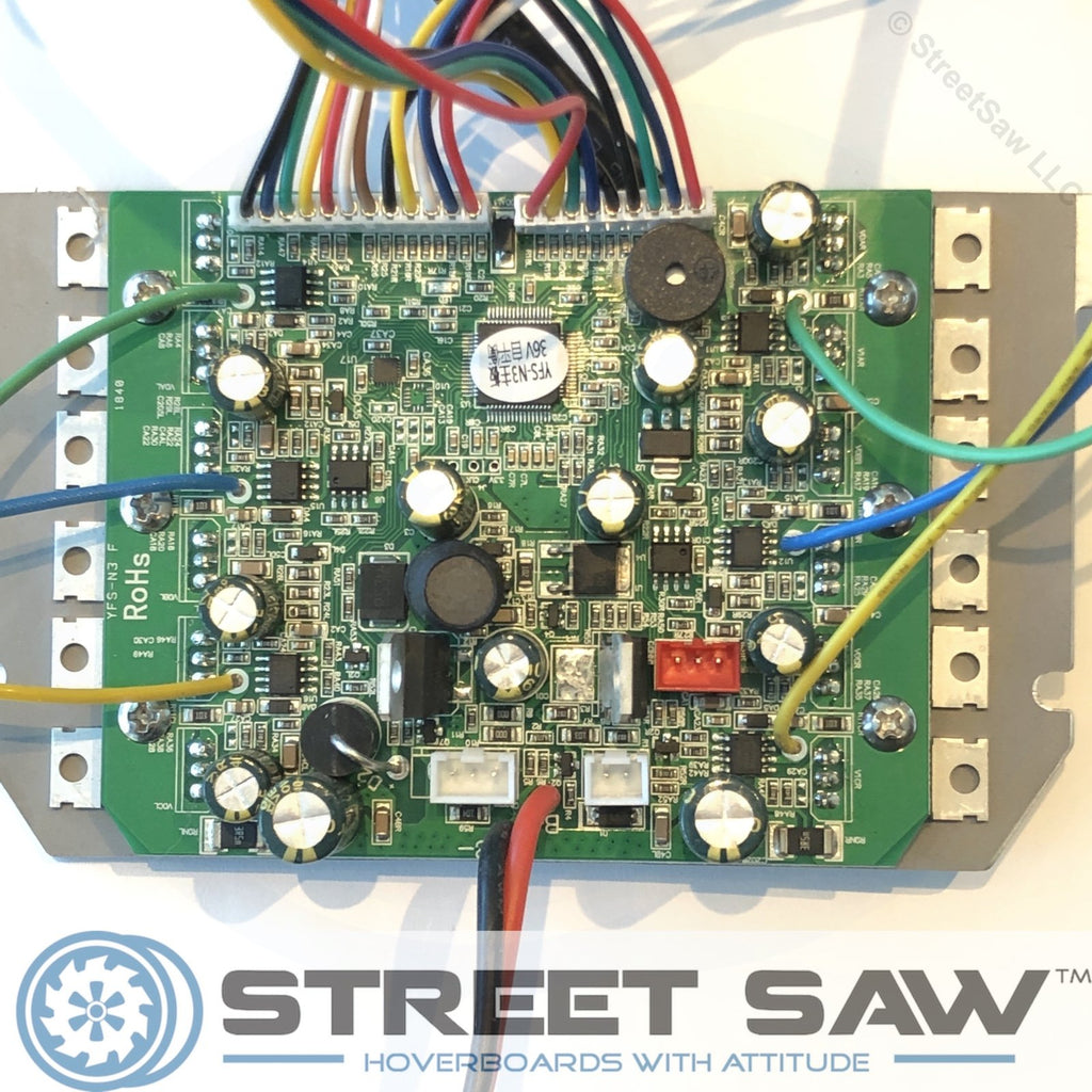 Hoverboard Circuit Board Replacement Parts Kit + Bluetooth (Green, Narrow Clip)