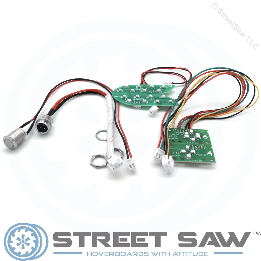 Hoverboard Circuit Board Replacement Parts Kit + Bluetooth (Green, Narrow Clip)