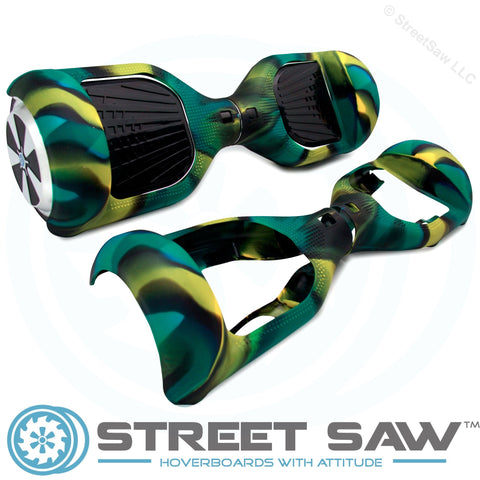 Image of Hoverboard Silicone Cover Rubber Green/Yellow